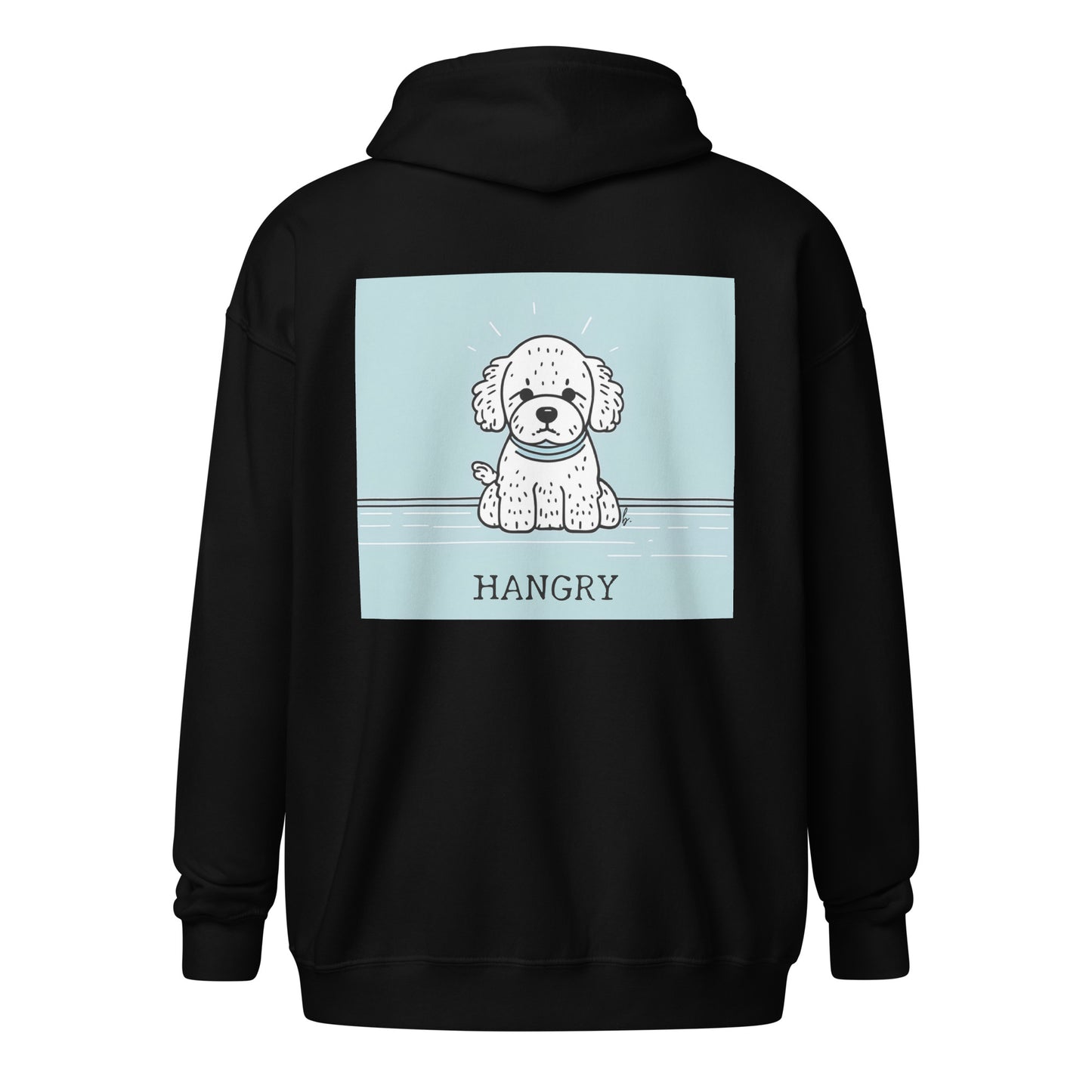 Hangry Oodle Waiting for Food | Zip Hoodie